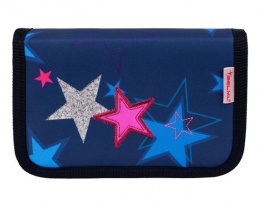 Tolltartó, klapnis, cipzáras, BELMIL "Sparkling Star", kék, csillagok