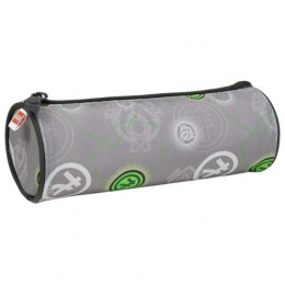 Tolltartó, henger alakú, cipzáras, LEGO "Ninjago Elemental Master of Energy", szürke-mintás