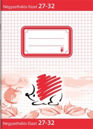 Füzet, tűzött, A5, kockás, 32 lap, ICO "Süni", "27-32"